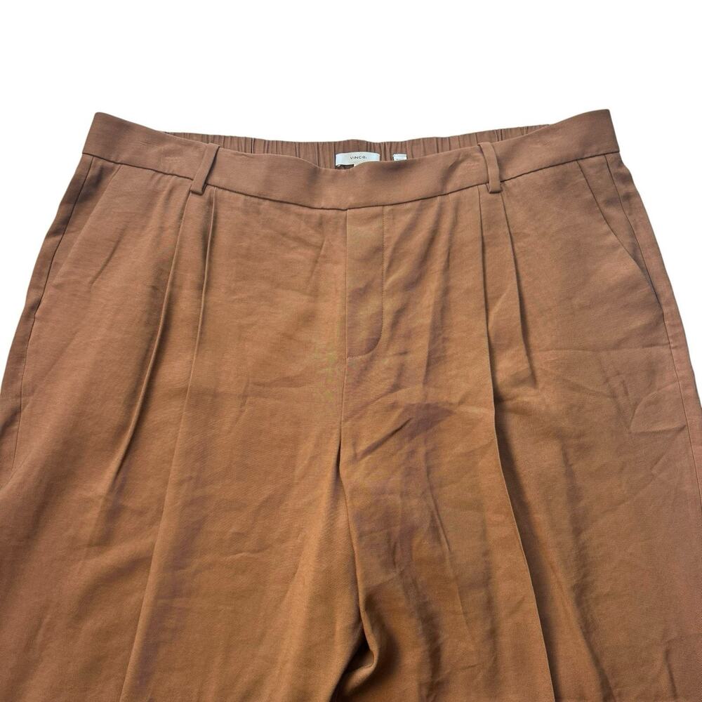 VINCE Women Sz 3X Plus Rust Pull-On Culotte Crop Wide Leg Pant Work Dressy Ofc